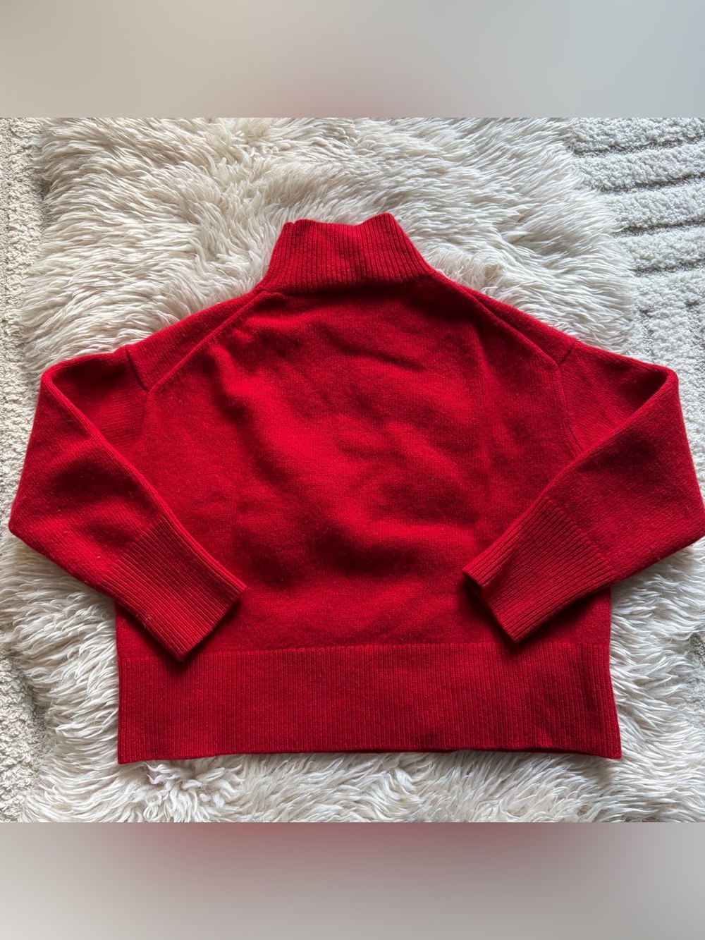 Zara 100% Wool Red Turtleneck Sweater